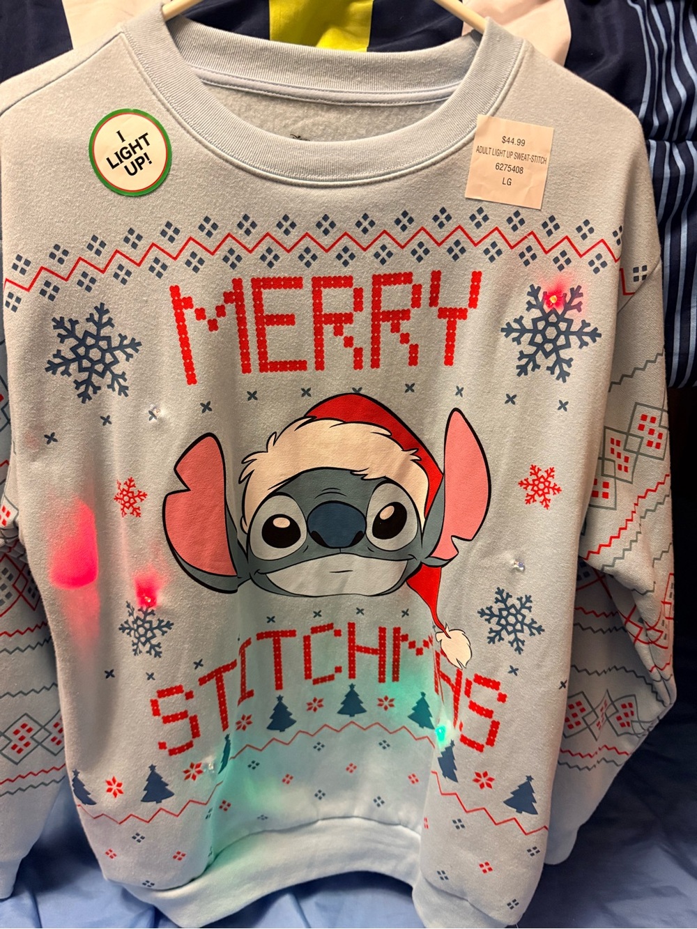 Disney’s Merry Stitchmas Light-Up Sweatshirt
